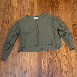 Urban Outfitters Green Stitch Pullover Top